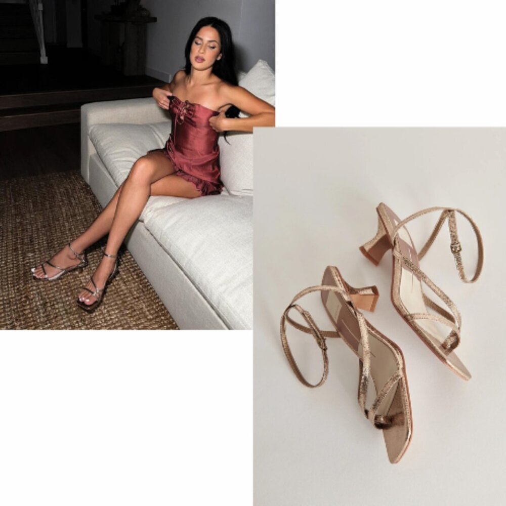 Dolce Vita Baylor Heels Sandals Size 9 Gold